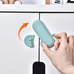 3/5/10 pçs gaveta das crianças trava de segurança porta do armário proteção bebê anti pitada mão invisível bloqueio porta oposta guarda-roupa bloqueio - Image 3