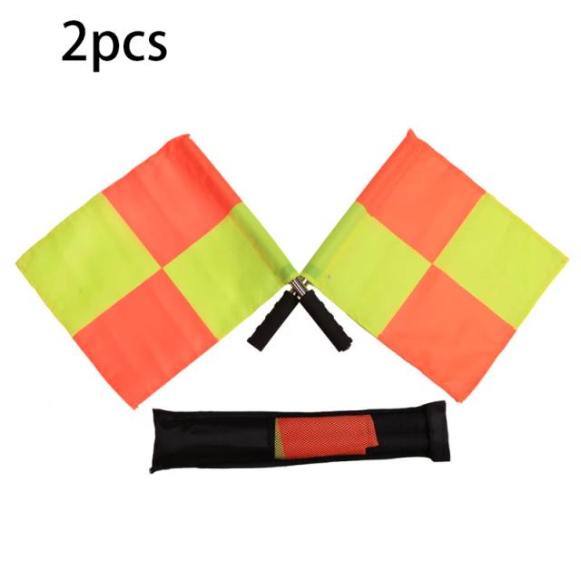 Conjunto de 2 Bandeiras de Linha para Árbitros de Futebol Fair Play com Equipamentos de Arbitragem GYH