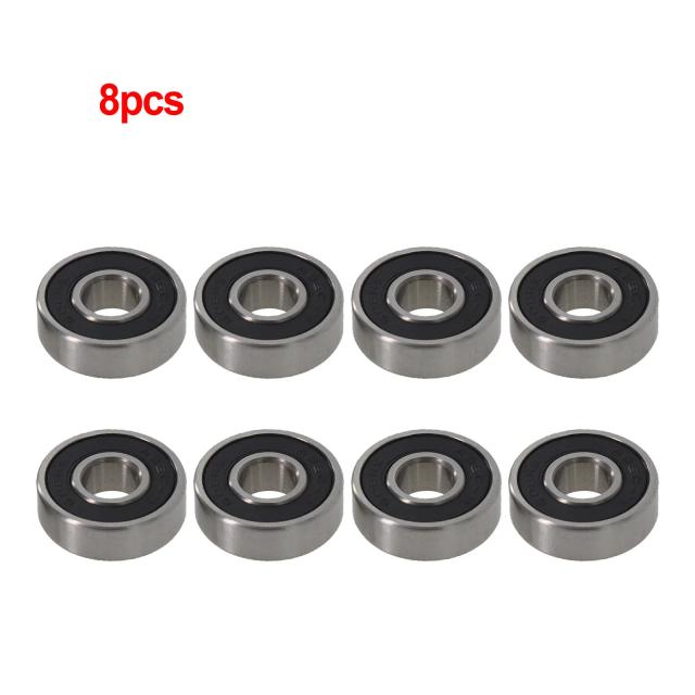 Conjunto de 8 Rolamentos de Cerâmica ABEC 11 para Patins Inline e Skate - Antiferrugem 608RS 8x22x7mm