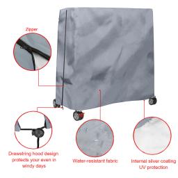 210d oxford tecido ping pong capa de armazenamento de mesa à prova dwaterproof água tênis de mesa protetor capa zíper para proteção contra todos os climas - Image 1