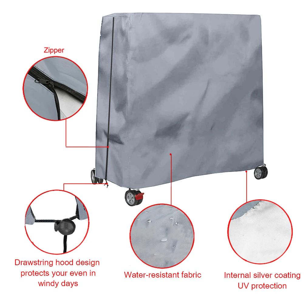 210d oxford tecido ping pong capa de armazenamento de mesa à prova dwaterproof água tênis de mesa protetor capa zíper para proteção contra todos os climas - Image 1