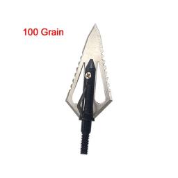 Broadhead Caça Arrowhead, Ponta Ponto para Recurve Bow Arrow, Tiro Alvo, Tiro com Arco Acessórios, 100-150 Grain, 1pc - Image 1