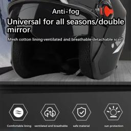 Capacetes de motocicleta para homens e mulheres, Open Face, Half Helmet, Ciclismo, Acessórios para motocicletas - Image 3
