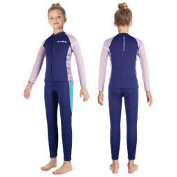 Conjunto de roupa grossa de neoprene infantil, 2 peças, fatos de banho térmicos, surf, roupa de mergulho completa, fatos molhados, crianças, juventude, mergulho, 2,5mm - Image 4