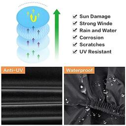 Waterproof Bike Cover com Bloqueio Buraco, Windproof Bicicleta Tampa, ao ar livre, Chuva, Sol, UV, Poeira, 2 Bicicletas - Image 5
