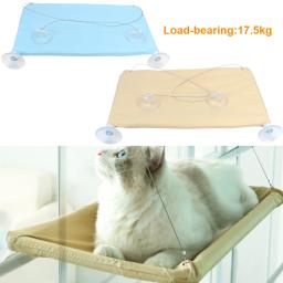 Confortável e Durável Cat Hammock, Pet Pendurado Cama, Ninho De Janela Com Tapete, Assento De Prateleira, Rolando 17,5 kg - Image 1