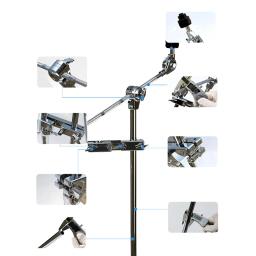 Tambor Extensão Stand Braçadeira para instrumento de percussão Cymbal Holder, Drum Parts, Hanging Rack, Kits - Image 4