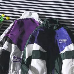 Jaqueta esportiva masculina, letras populares, corta-vento relaxado, casaco estilo coreano - Image 6