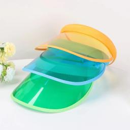 Verão viagem casual pvc proteção uv esportes chapéu praia boné viseira de sol daszek uv - Image 3