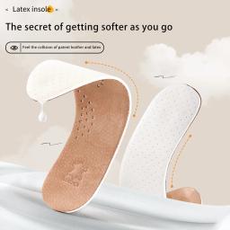 Palmilha de látex de couro unissex, Macio, Confortável, Respirável, Absorção de suor, Esportes, Absorção de choque, Sem pés Cansantes - Image 5