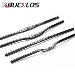 Bucklos alumínio mtb guiador ultraleve 25.4/31.8mm mountain bike plana/barra riser 660mm 720mm 780mm guiador da bicicleta parte - Image 1