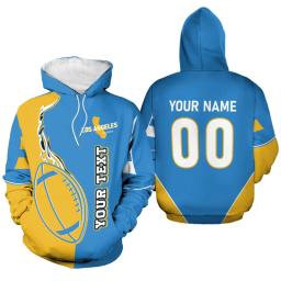 Hoodie de futebol americano personalizado com nome e número para homens e mulheres, pulôver impresso em 3D, moletom Harajuku, moda Y2K, novo - Image 4