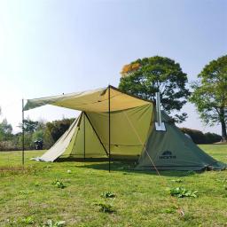 Barraca ao ar livre Windproof Camping com Fogão, Grande Espaço, Sun Shelter, Toldo para a família Camping, Caça, Pesca, Jack, 4 Temporada - Image 4