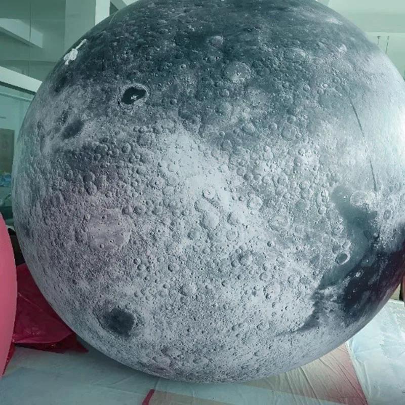 Planeta inflável lua pvc modelo decorações de festa de aniversário suprimentos loja promoção gigante balão pvc impressão - Image 1