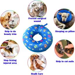Colar de recuperação inflável para cães e gatos, protetor contra ferimentos no pescoço, anti-mordida e lesões, Elizabeth Acessórios - Image 3