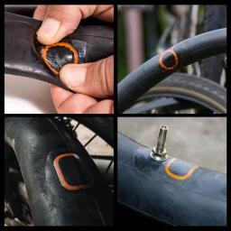 Kit de reparo de pneu de bicicleta, kit remendo com remendos vulcanizantes, para ciclismo, estrada e mountain bike, 32pcs - Image 3