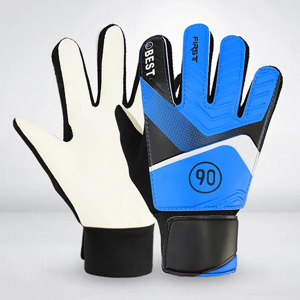 Luvas de látex futebol goleiro para crianças, luvas de futebol goleiro, anti-colisão, crianças esportes proteção completa dedo, n ° 5, n ° 6, n ° 7 - Image 1