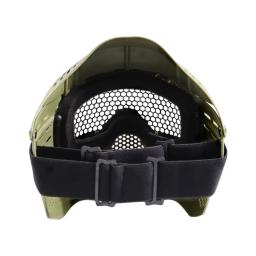 Tático máscara facial paintball malha de aço inoxidável máscara óculos proteção máscaras para airsoft tiro com arco paintball - Image 3