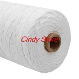Durável 200m branco algodão cordões natural bege torcido cabo ofício macrame corda diy artesanal casa decorativo fornecimento 3mm - Image 4