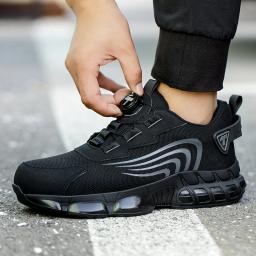 Sapatos de segurança de trabalho homens botas mulheres biqueira de aço esporte snekers à prova de punctura à prova de acidente luz resistente ao desgaste qualidade industrial - Image 1