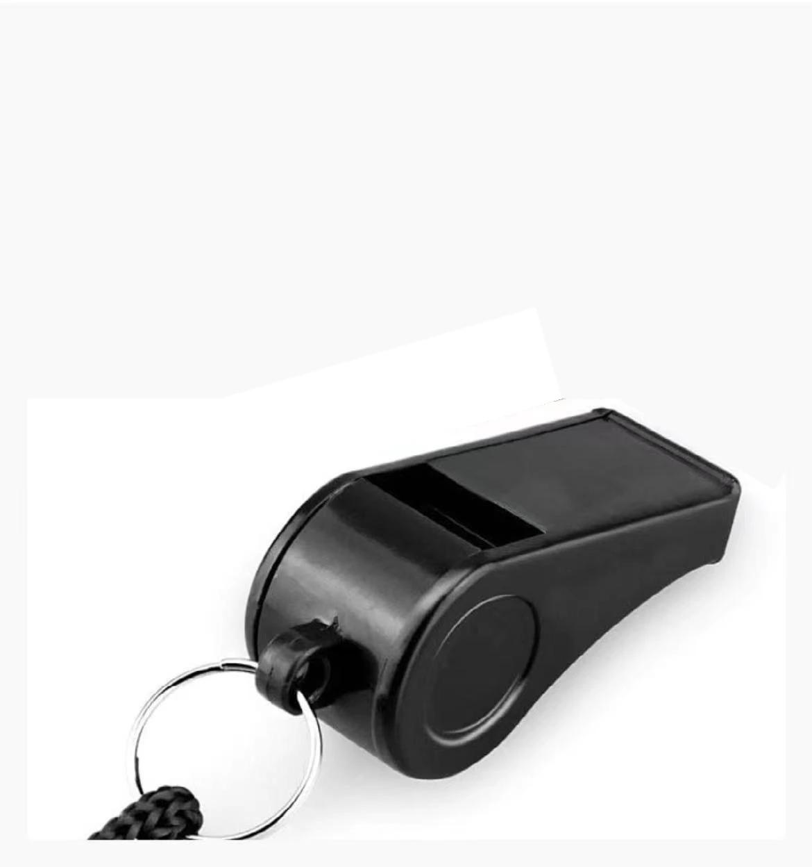 Preto Árbitro Apito Apito, Adequado para Jogos de Basquetebol e Voleibol, Viagens ao ar livre, Caminhadas, Alta Qualidade, Cabresto - Image 1