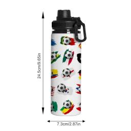 Garrafa De Água De Futebol Garrafa De Água De Ginásio De Alumínio Garrafa De Água Reutilizável Para Eventos Esportivos Ciclismo Fitness Camping Caminhadas Mochila - Image 6