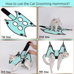 Tong-Pet Grooming Hammock, Gato e Cão Ajudante, Reparando Unhas, Beauty Hammock, Restraint Bag, Pet Acessórios, Novo - Image 2