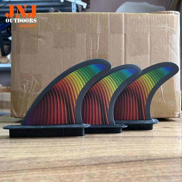JNJ Future G5 Medium Thruster Surfboard Fin em Fibra de Vidro Honeycomb, Performance e Durabilidade Elevadas