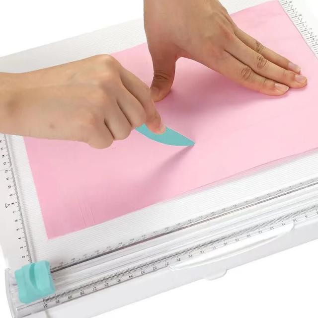 Cortador Portátil de Papel para Artesanato 12x12 Polegadas com Raspador Dobrável e Ferramentas de Scrapbooking