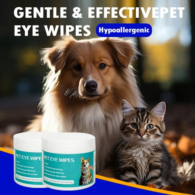 Toalhetes Húmidos Tearmark para Limpeza dos Olhos de Gatos e Cães - 100 Unidades Sem Irritação