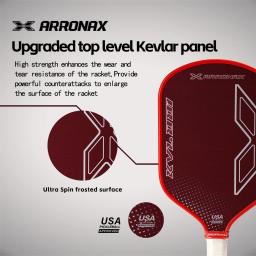 Unibody Raw Red Aramid Fiber Pickleball Paddle, USAPA Aprovado, termoformado, Spin Textured Surface, Borda de espuma - Image 4