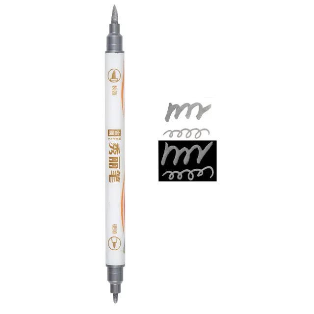 Caneta Marcadora Caligrafia Metálica para Scrapbooking e Artesanato - 10 Cores Ideais para Cartões e Desenhos