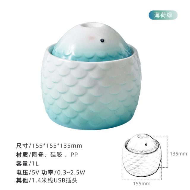 Dispenser Automático para Gatos e Cães com Fonte Cerâmica Koi e Tigela de Água de Circulação para Pets