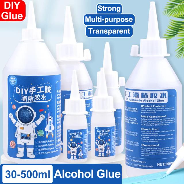 Cola de álcool universal, adesivo forte transparente, faça você mesmo, modelo de plástico em miniatura para crianças, papel escolar, fornecimento de scrapbooking
