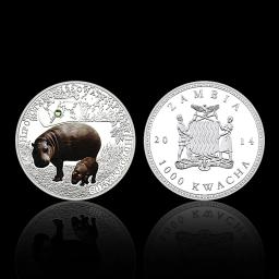 Conjunto de moedas de prata para amantes de animais raros, Medalha Comemorativa em Cápsula, Presente para amantes de animais, África 1000 kWa, 12pcs - Image 5