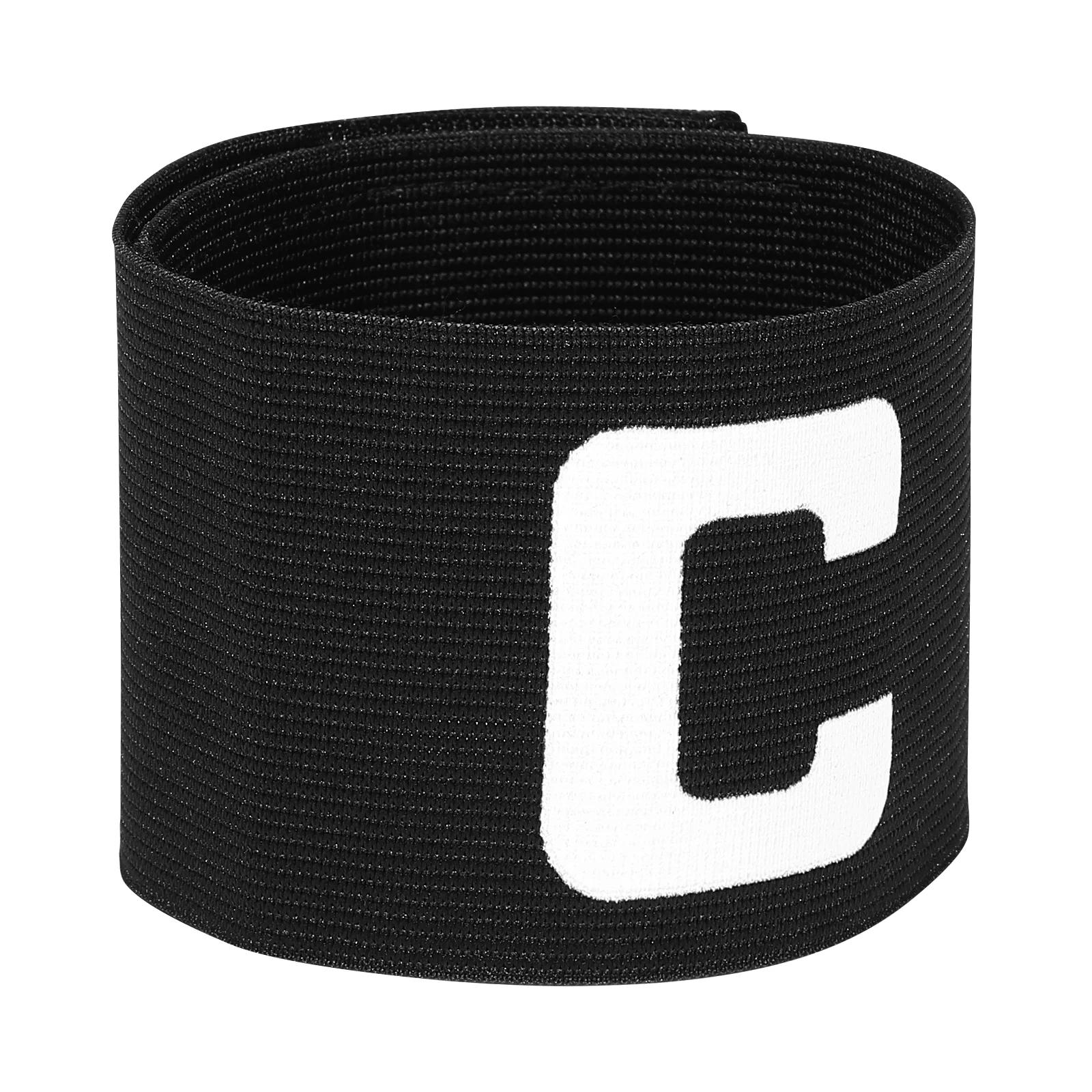 Braçadeira capitão bandas braço de futebol capitães banda ajustável adulto juventude softball esportes braçadeiras preto crianças anti gota - Image 1