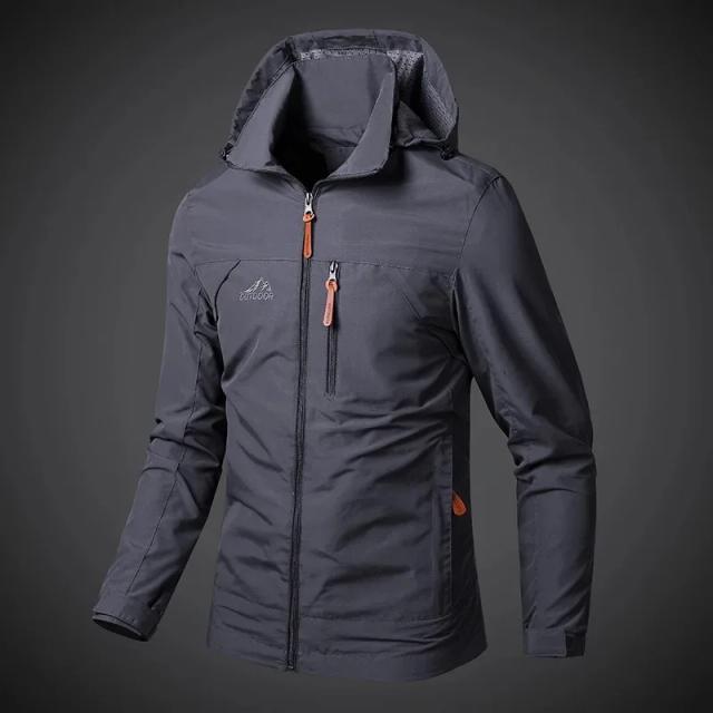 Jaqueta Corta-Vento Masculina Casual, À Prova de Vento e Água, Estilo Militar para Atividades ao Ar Livre e Aventura