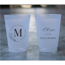 Copos personalizados fosco Shatterproof Flex, copos personalizados do favor do casamento, favores do casamento - Image 1