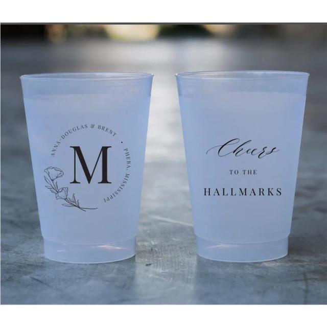 Copos Foscos Personalizados Shatterproof para Favores de Casamento