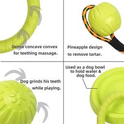 Discos de vôo do animal de estimação brinquedo eva treinamento cão resistente mordida flutuante brinquedos filhote cachorro interativo silicone jogo suprimentos para dropship - Image 5