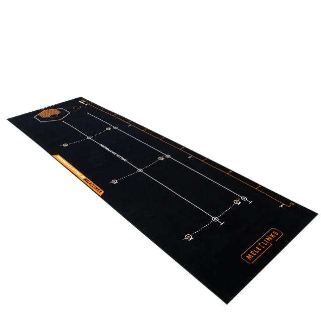 Tapete de Golfe Portátil para Treinamento de Putt - Laranja/Preto