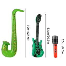 Inflável instrumentos brinquedo, música balões set, instrumento de simulação, guitarra, saxofone, microfones, festa, 15pcs - Image 6