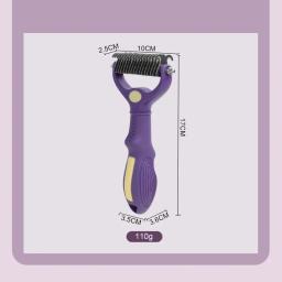 Double-Sided Undercoat Rake Comb para cão e gato, Pet Deshedding escova, Dematting Tool, Grooming e Dematting - Image 6