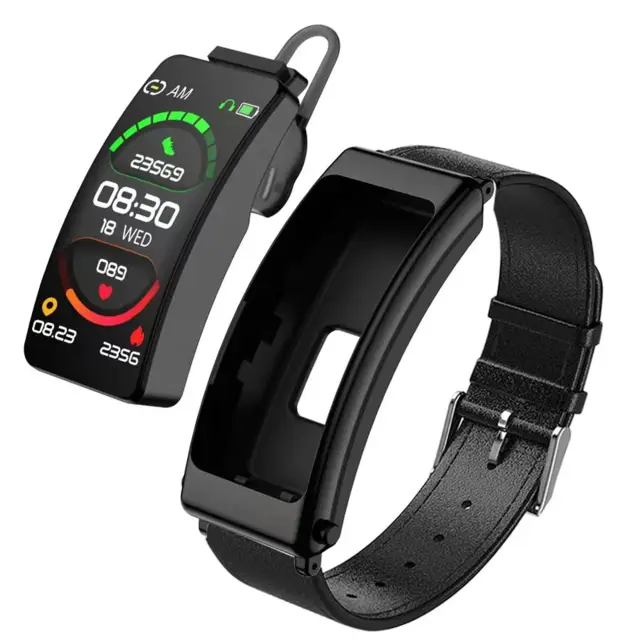 Fones de Ouvido Bluetooth K13 com Pulseira Inteligente para Homens e Mulheres: Pedômetro, Monitoração de Frequência Cardíaca e Rastreador de Fitness para Atividades Esportivas