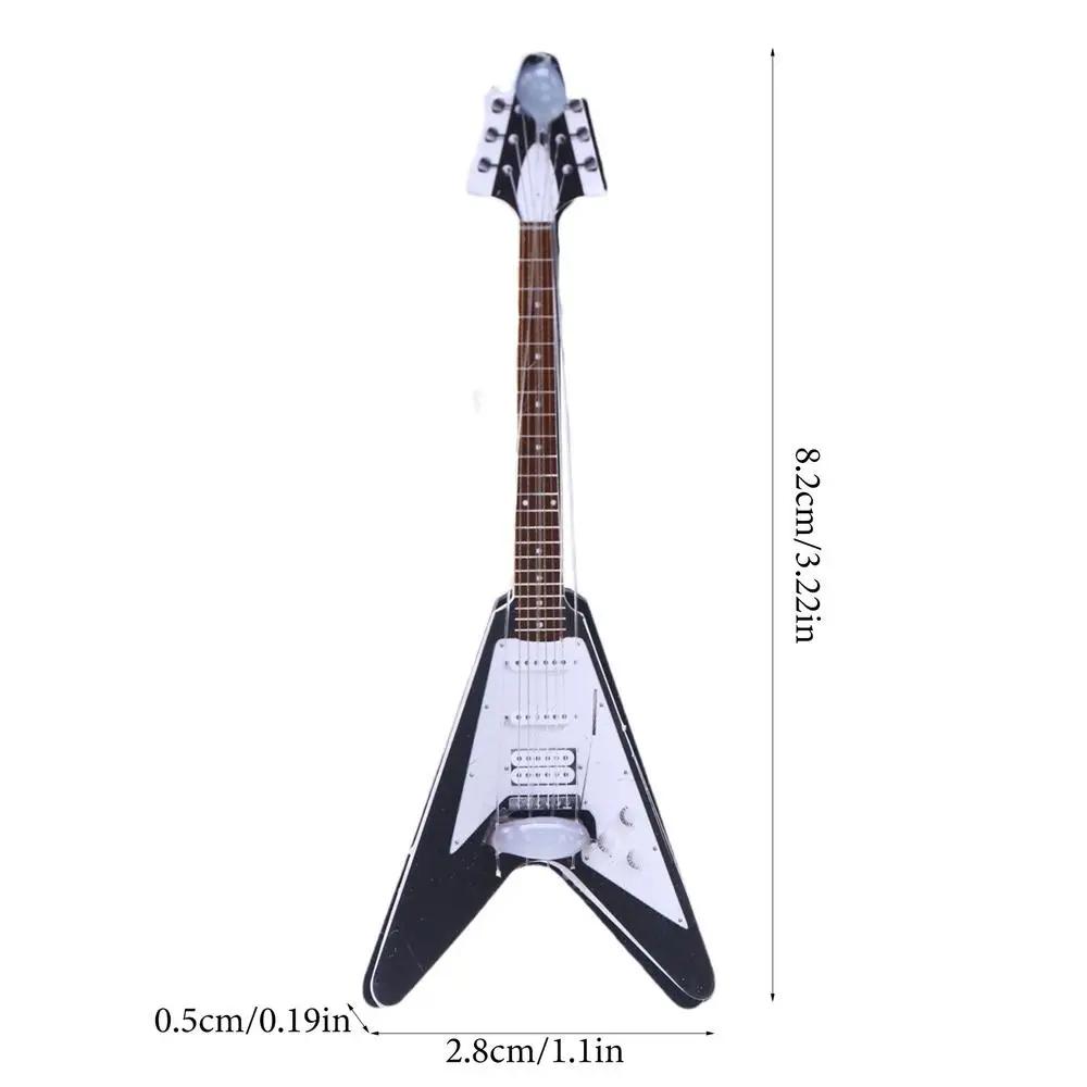 Guitarra Elétrica Miniatura para Mini Music Room, Bonecas De Madeira, Instrumento Musical, Modelo Do Brinquedo - Image 1
