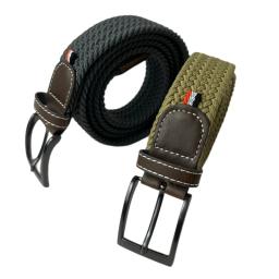 Cintos de couro para homens e mulheres, cinto tático militar de malha, cinto elástico para calças e jeans, casual e elástico, masculino e feminino, 3,5 - Image 2