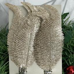 Penas de glitter artificiais ornamentos, ornamento de natal, festa de natal, ano novo, decoração do casamento, 1pc - Image 3