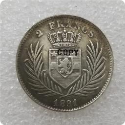 Colecionáveis de Moedas Comemorativas, Congo Forma Livre, 2 Francos Cos, 1887,1891, 1897, 1898, 1898, 1898 - Image 4