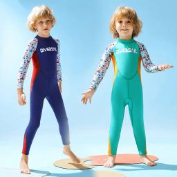 Terno de mergulho em neoprene para crianças Roupas de surf One Piece Beachwear Fato de banho Proteção UV Esportes aquáticos Fatos de natação 2,5mm - Image 4