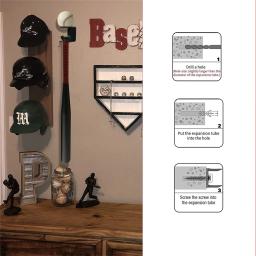 2pcs Vertical Baseball Bat Softball Bat Display Wall Mount Wall Rack Wall Holder Fácil de instalar - Image 6